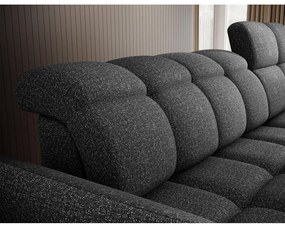 Тъмносив кадифен сгъваем/с място за съхранение ъглов диван (десен ъгъл) Beneth – ELTAP