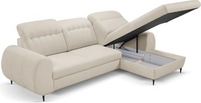 Ъглов диван Blanc-Кремав-Ляво