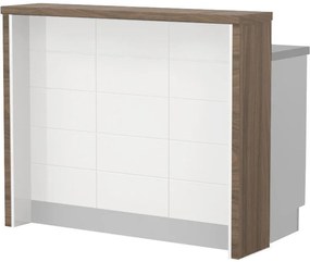Островна кухненска пейка Hudson-Length: 120 cm.-White-Carini Wallnut
