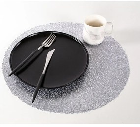 Сребърна подложка за хранене , ⌀ 38 cm - Tiseco Home Studio