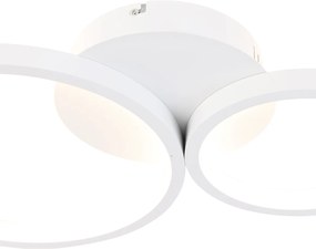 Бяла таванна лампа с LED 3-степенна димерна 4-светлина - Lupolo