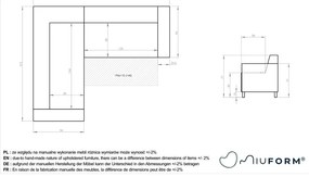 Сив разтегателен/с място за съхранение ъглов диван (ляв ъгъл/L форма) Classy Sophie – Miuform