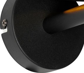 Модерна стенна лампа черна със злато - VT 1