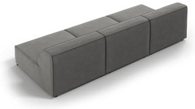 Сив кадифен диван 240 cm Jodie – Micadoni Home