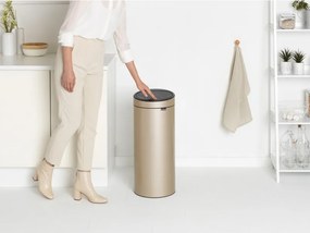 Кош за боклук Brabantia Touch Bin New 1003221, 30 л, Безшумно и плавно затваряне, Златен металик