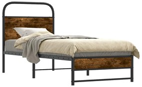 4100365 vidaXL Рамка за легло без матрак 80x200 см опушен дъб инженерно дърво