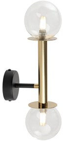 Аплик DAISY 2xG9/12W/230V златист/черен/прозрачен