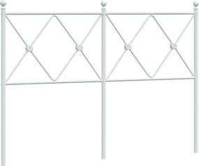 376582 vidaXL Метална резервна табла за легло, бяла, 120 см
