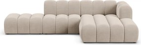 Бежов ъглов диван (десен ъгъл) Lupine – Micadoni Home