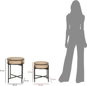 Кръгли странични масички в комплект 2 бр. ø 40 cm Fuji – Mauro Ferretti