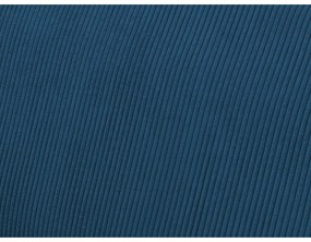 Син сгъваем/с място за съхранение ъглов диван от рипсено кадифе Voltaire – Bobochic Paris