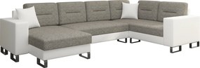 Ъглов диван Adoro-Left-Gray light - White