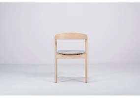 Трапезен стол от масивна дъбова дървесина със синьо-сива седалка Muna - Gazzda