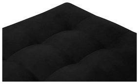 Табуретка за крака от черно кадифе Santo - Milo Casa