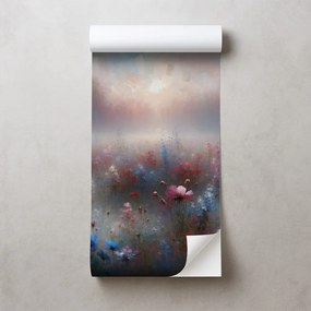 Самозалепващ тапет – Нежни цветя в мъглива мъгла