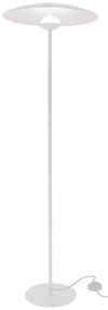 Бяла LED подова лампа с метален абажур (височина 140 cm) Lund – Candellux Lighting