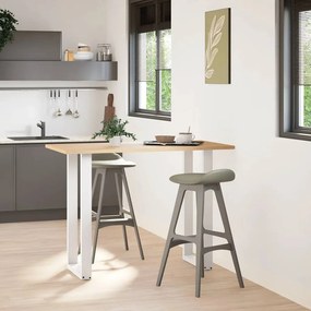 4013233 vidaXL Крака за бар маса, U-образни, 2 бр., бели, 50 x (100-101) см, стомана