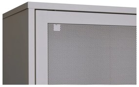 Сиво метално шкафче с плъзгащи се врати 90x180x40 cm Veep – Unique Furniture