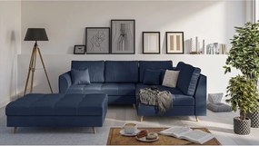 Тъмносиня табуретка за крака Ariella - Ropez