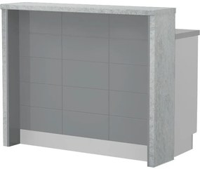 Островна кухненска пейка Hudson-Length: 120 cm.-Gray-Chromix Silver