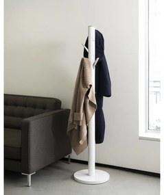 Бяла каучукова дървена закачалка Flapper - Umbra