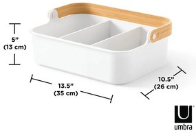 Бял пластмасов органайзер за баня Bellwood - Umbra
