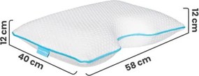 Анатомична възглавница с пълнеж от мемори пяна 40x58 cm – Mila Home