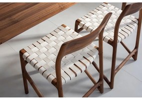 Трапезен стол в кафяв и кремав цвят Fawn – Gazzda