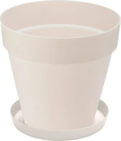 Саксия Yali - 28 х 26 см - Бяла