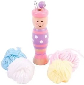 Bigjigs - Дървена играчка за плетене Кукла BJ690