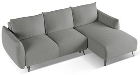 Светлосив ъглов диван (десен ъгъл) Malie – Makamii