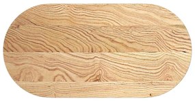 4009066 vidaXL Плот за маса, 100x50x4 см, дъбово дърво масив, овална