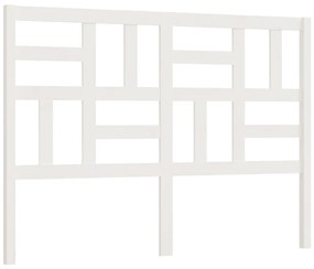818191 vidaXL Горна табла за легло, бяла, 146x4x104 см, бор масив