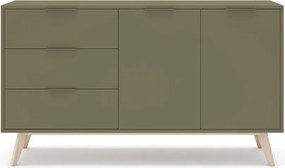 Зелен матов скрин 140x81x40 cm Campus – Marckeric