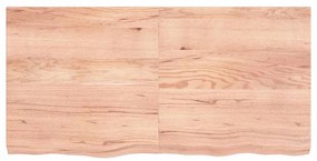 3156376 vidaXL Плот за маса светлокафяв 120x60x(2-6) см обработен масивен дъб