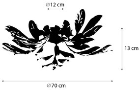Винтидж таванна лампа антично злато 5-светлина - Linden