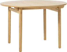 Кръгла сгъваема маса за хранене от дъб ø 120 cm Carno - Unique Furniture
