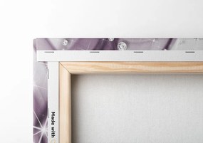 Картина на платно – Лилави цветя на абстрактен фон