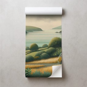 Самозалепващ тапет – Ретро ван в живописен пейзаж