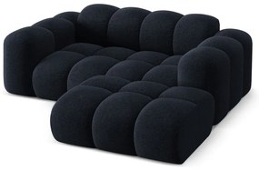 Тъмносин шенилов ъглов диван (десен ъгъл) Treno – Cosmopolitan Design