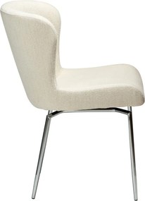 Кремав тапициран трапезен стол Glam – DAN-FORM Denmark