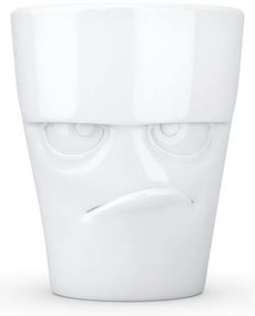 Бяла разгневена порцеланова чаша с дръжка - 58products