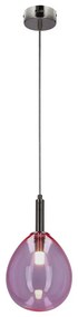 Лилаво LED висящо осветително тяло със стъклен абажур Lukka – Candellux Lighting