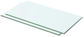 3051559 vidaXL Рафтове, 2 бр, панели прозрачно стъкло, 50x20 см