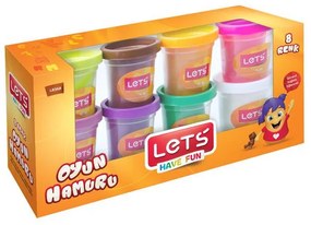 Комплект пластилин Let's L-8358, Безвреден, 8 цвята