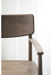 Тъмнокафяв трапезен стол от масивен дъб Maidstone – Rowico