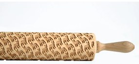 Дървен релефен валяк за тесто с френски булдог French Buldog - Valek