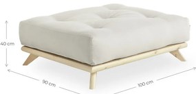 Табуретка за крака Natural Clear/Wheat Beige Senza - Karup Design