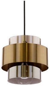 Черно висящо осветително тяло със стъклен абажур ø 18 cm Spiega – Candellux Lighting
