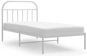 353679 vidaXL Метална рамка за легло с горна табла, черна, 100x200 см